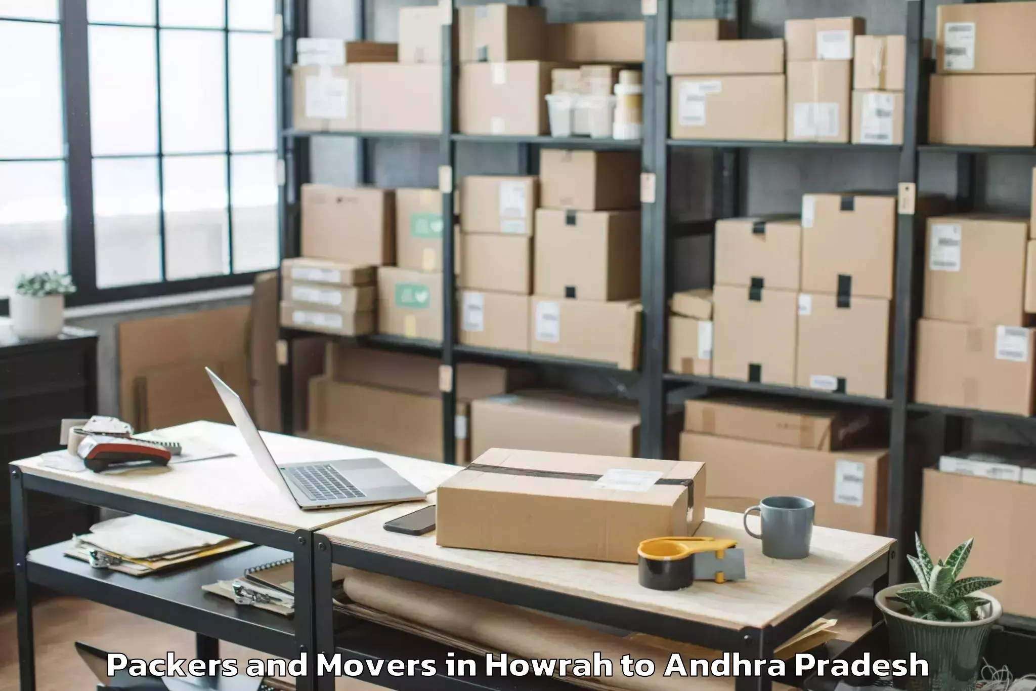 Top Howrah to Srungavarapu Kota Packers And Movers Available